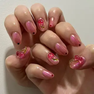 ネイル パラあり！フィルイン 美フォルムのネイルデザイン