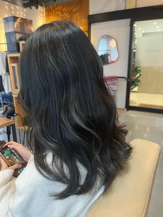 セミロング 阪神西宮★JUNO 川﨑温子のヘアスタイル