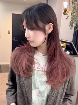 ロング カラー YUSUKE レイヤーカットカラーのヘアスタイル