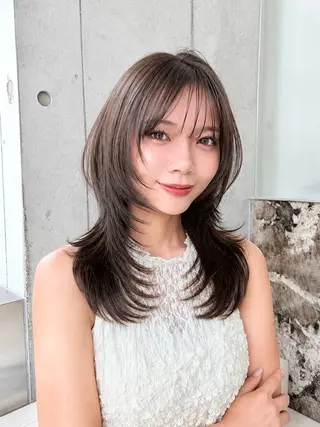 ロング 大宮🤍縮毛矯正 レイヤー🪽なるのヘアスタイル
