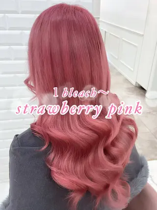 ロング カラー ヘアアレンジ ガーリーカラー🩷 ユウ🍓💞のヘアスタイル