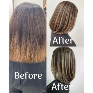 ミディアム ナオイ ユウキのヘアスタイル