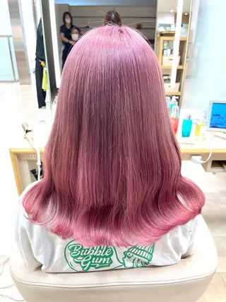 セミロング カラー 暖色/ブリーチカラー 🎀 M i k uのヘアスタイル