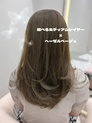 ミディアム カラー 新宿/韓国ヘア 中明度カラー/かやのヘアスタイル
