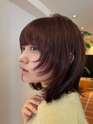ミディアム 似合わせカットNo1 いちば　ゆなのヘアスタイル