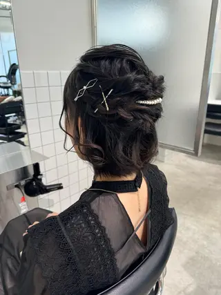 ミディアム 梅田茶屋町ヘッドスパ &艶カラー りほのヘアスタイル