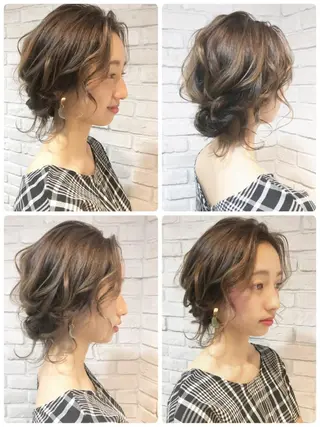 ロング ヘアアレンジ あやか 白髪ぼかしハイライトのヘアスタイル
