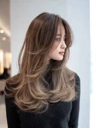 セミロング 生艶髪＆レイヤー🔔 渋谷お薦めNo.1✨のヘアスタイル