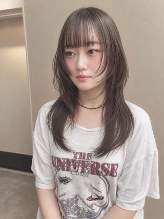 セミロング パーマ 木村美姫《艶髪 /透明感カラー》のヘアスタイル