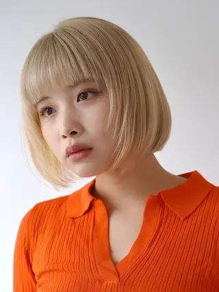 カラー ブリーチカラー💕 萌萌のヘアスタイル
