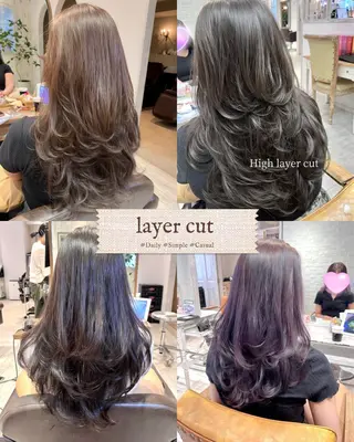 ロング レイヤーカット ✨️進藤ひかりのヘアスタイル