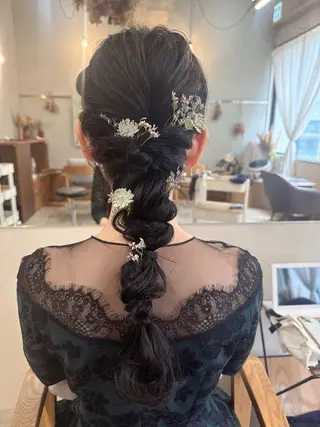 ロング ヘアアレンジ 🌷花屋併設🌷 西松さらのマツエク・マツパデザイン