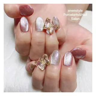ミディアム ネイル 🐾enen style 🐾のネイルデザイン