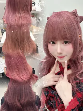 ロング 💎のぼりゆい/大須 ブリーチなしWカラーのヘアスタイル