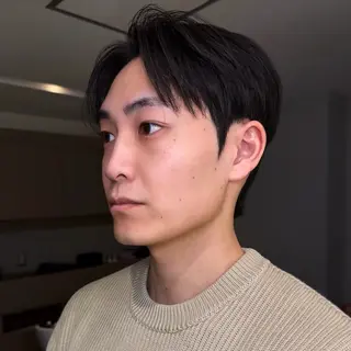 ショート カラー パーマ メンズ 【センターパート】 大竹　龍之介のヘアスタイル