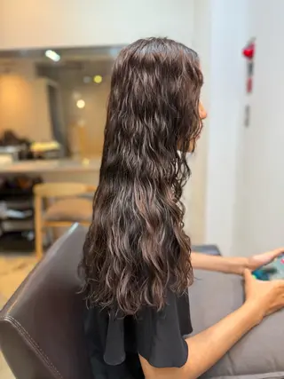 ロング 🌿朝5分でお洒落 パーマスタイル🌿のヘアスタイル