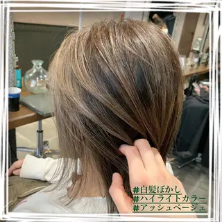 ミディアム enx天王町店 伊藤 愛央のヘアスタイル