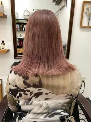 セミロング カラー 似合わせカラーパーマ 🌿kitin米川のヘアスタイル