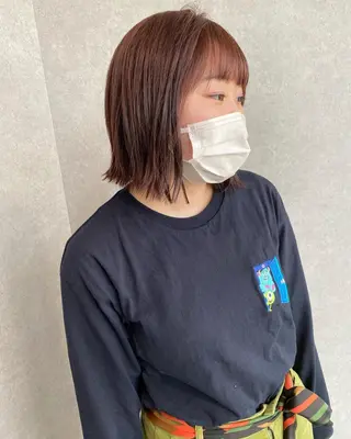ショート カラー パーマ メンズ キッズ マツエク・マツパ 山本 銘子のヘアスタイル