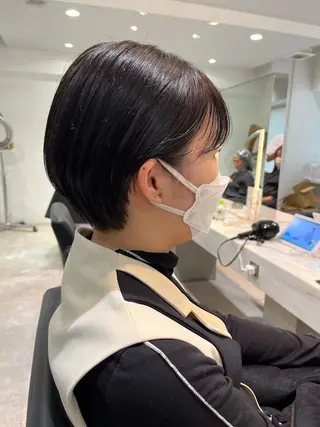 ショート 🐩透明感ミルクティ ーピンクニイナ🐩のヘアスタイル