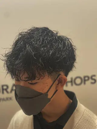 ショート パーマ ヘアアレンジ メンズ 【メンズ限定】 旭岡亘哉のヘアスタイル