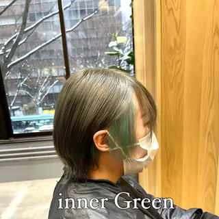 ショート カラー ✨縮毛矯正　韓国ヘア レイヤー✨大濱快斗のヘアスタイル