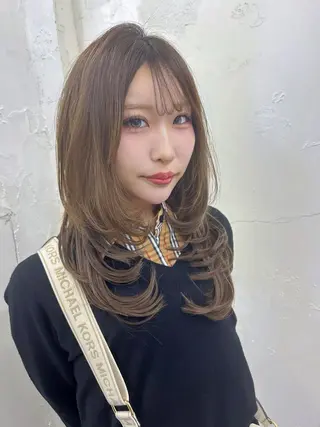 セミロング カラー レイヤー/エクステ alpha下妻のヘアスタイル