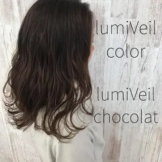 セミロング カラー Oopsレイヤー 加藤澄都のヘアスタイル