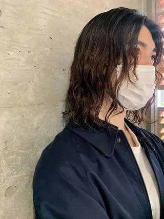 ミディアム パーマ ボブパーマコテ巻き風 パーマNo1深江秀平のヘアスタイル