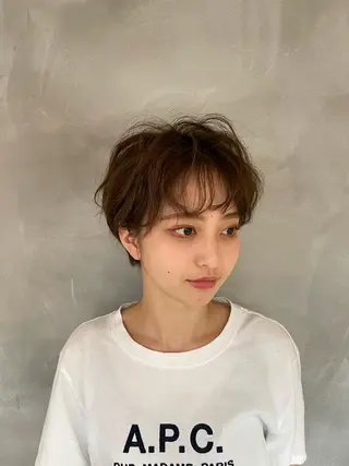 ショート カラー 怪我の為1ヶ月程 お休みします🙇のヘアスタイル