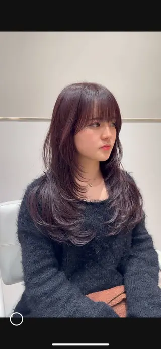 ロング カラー レイヤーカット/透明 感カラー🐬永井瑠栞のヘアスタイル