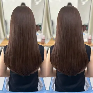 ロング カラー 髪質改善🩵縮毛矯正 代々木/木下のヘアスタイル