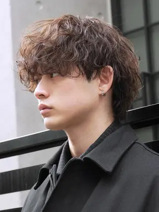 パーマ メンズ レディースショート 無料カットばっしーのヘアスタイル