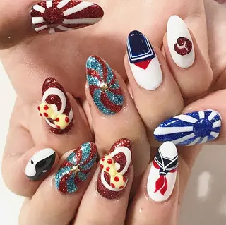 ネイル 渋谷/チップ長さ出し 👑アプレgel-xのネイルデザイン