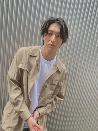 ミディアム メンズ 三矢 ちなつのヘアスタイル