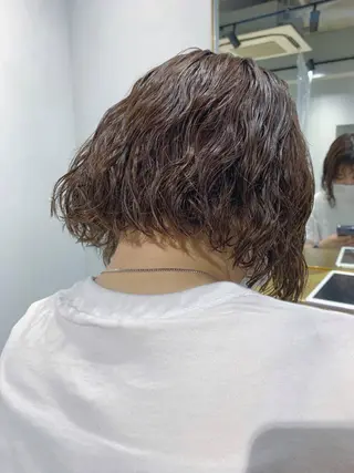 ミディアム パーマ ボブパーマコテ巻き風 パーマNo1深江秀平のヘアスタイル