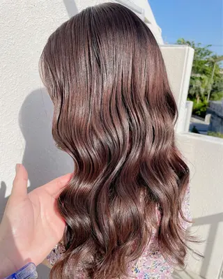 ミディアム 透明感カラー🇰🇷 レイヤー✨桑原　研太のヘアスタイル