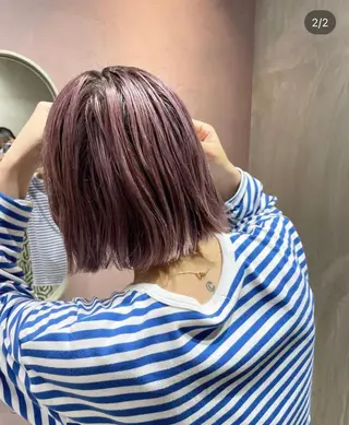 カラー ふじはら ひなこのヘアスタイル