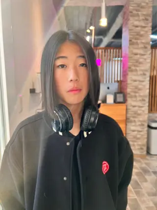 ミディアム メンズ ヘアカラー&縮毛矯正 STAR☆RIVERのヘアスタイル