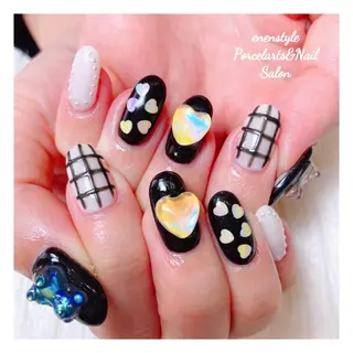 ミディアム ネイル 🐾enen style 🐾のネイルデザイン