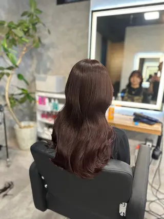 セミロング カラー ヘアアレンジ 🫧ハイトーン🫧 ベージュ🫧徹哉のヘアスタイル
