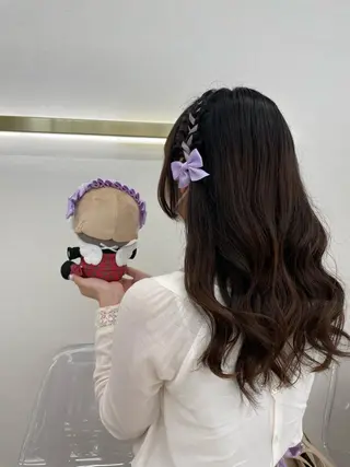 ロング ヘアアレンジ CARELLY Rukaのマツエク・マツパデザイン