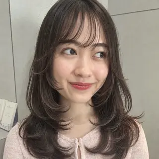 ミディアム 【顔まわり×ヘア セット】MIHO🎀のヘアスタイル