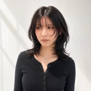ミディアム ダウンパーマ特化💎 ボブ・レイヤーりなのヘアスタイル