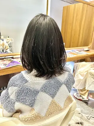 ミディアム カラー 佐藤 悠生 メンズパーマ.カットのヘアスタイル