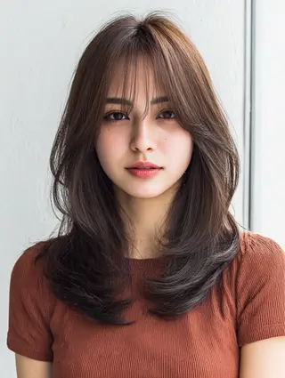ロング 絶対綺麗な暖色カラー 🎯あります✨増渕✨のヘアスタイル