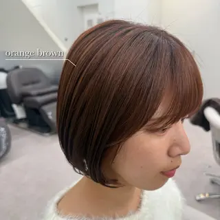 ミディアム カラー 美髪矯正/ベージュ カラー🧸綾里のヘアスタイル
