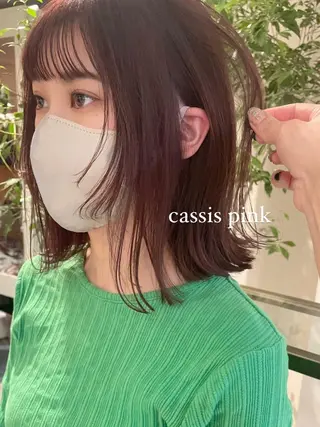 ミディアム カラー 似合わせ×くすみ カラー🤎yuukaのヘアスタイル