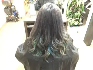 セミロング カラー ハイトーン/ブリーチ ルミエール/新栄/栄のヘアスタイル