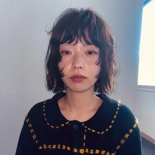 ミディアム 市川 蘭のヘアスタイル